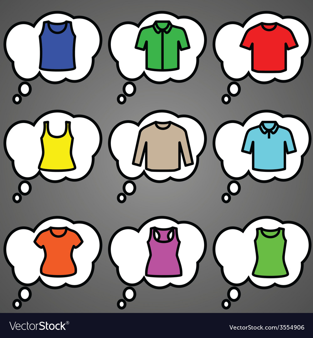 Set of t-shirts icon