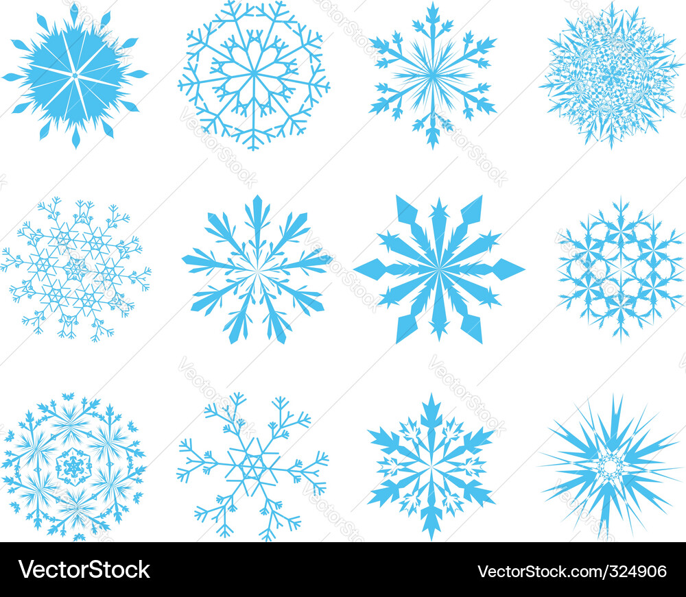 Snowflakes Royalty Free Vector Image - VectorStock