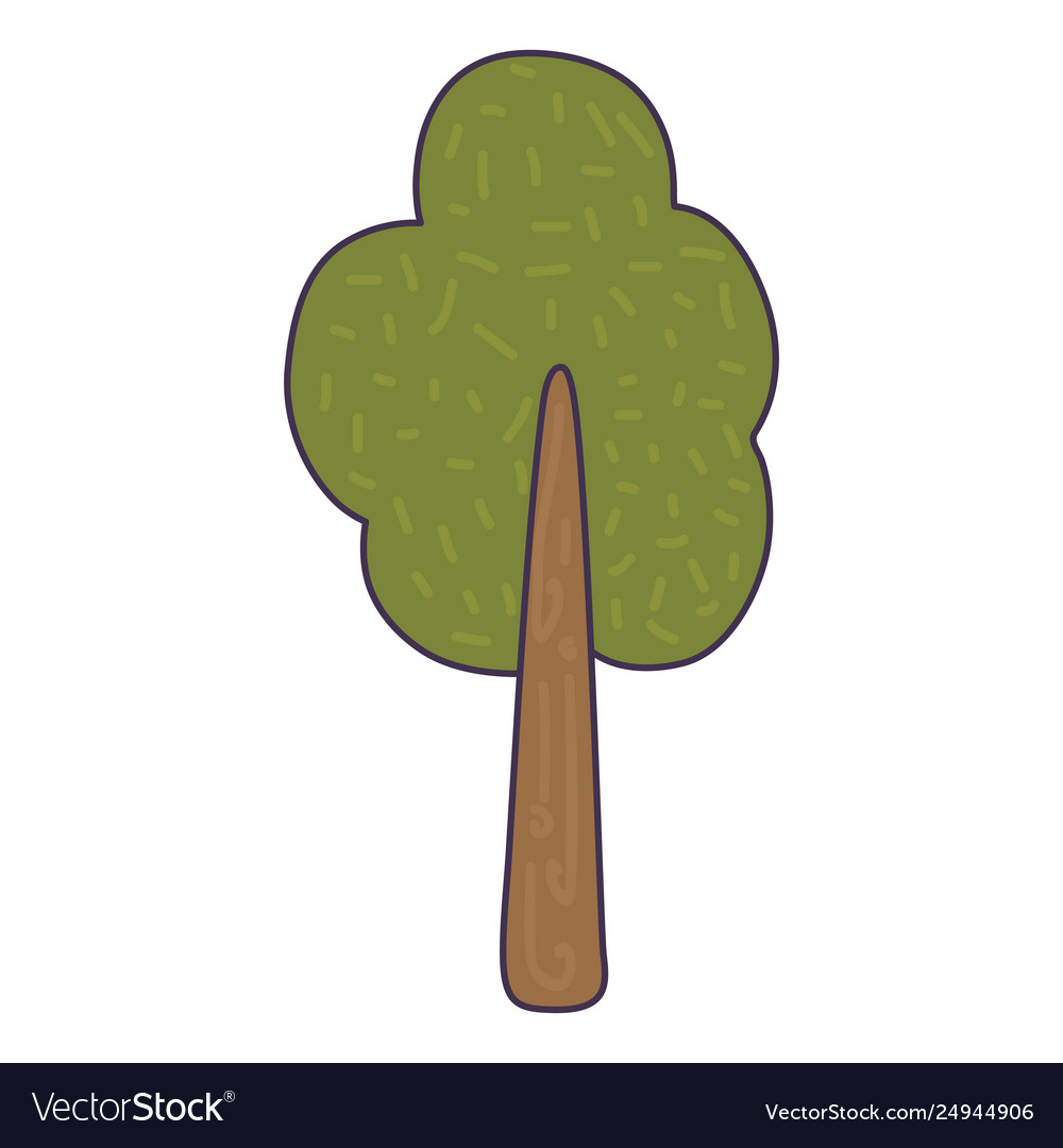 Tree plant isolated icon