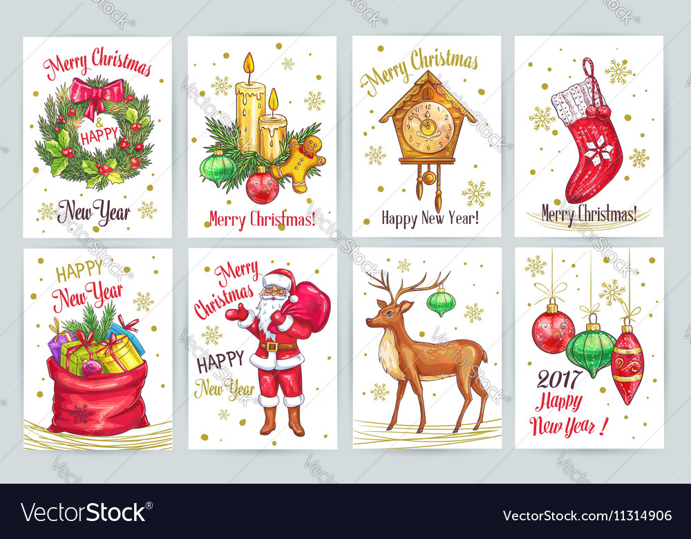 Vintage Christmas Decoration Royalty Free Vector Image