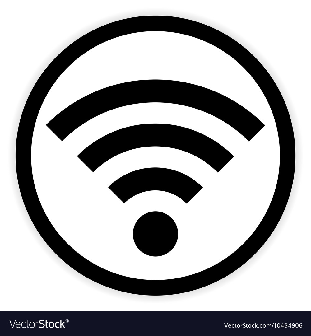 Wi-fi button on white