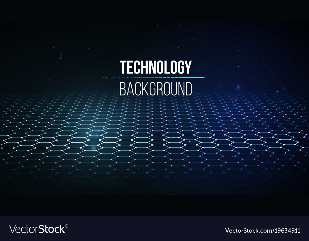 Abstract technology background 3d grid Royalty Free Vector