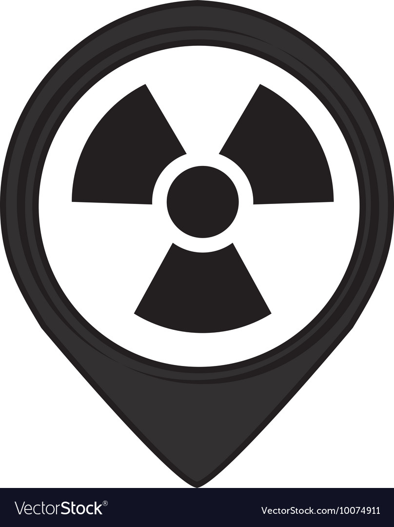 Atomic pin pointer caution signal icon