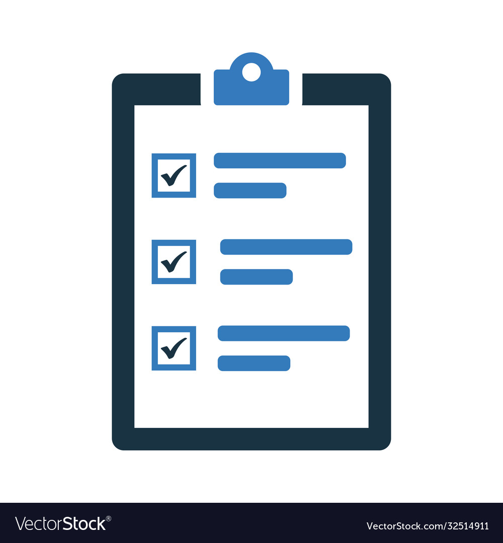 Checklist complete task icon design