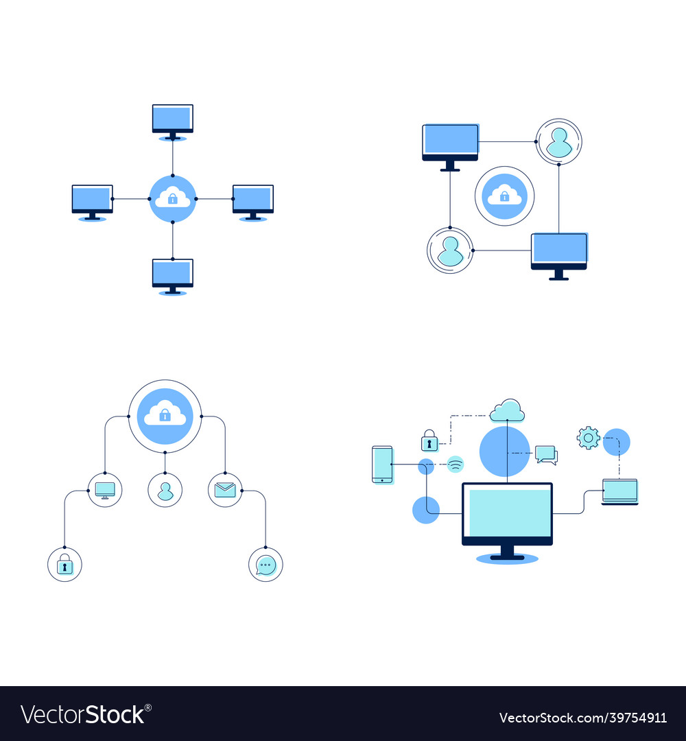 Computing network icon design