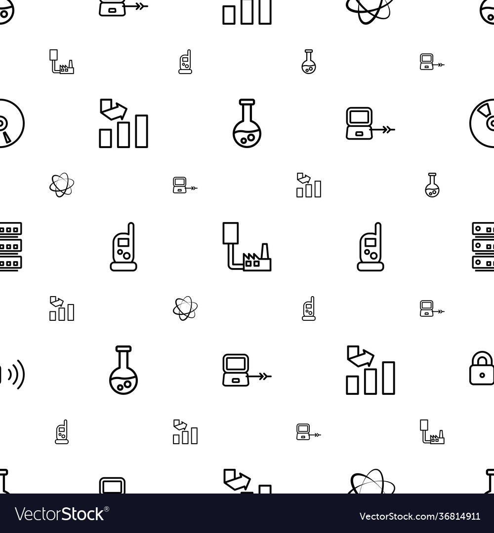 Data icons pattern seamless white background