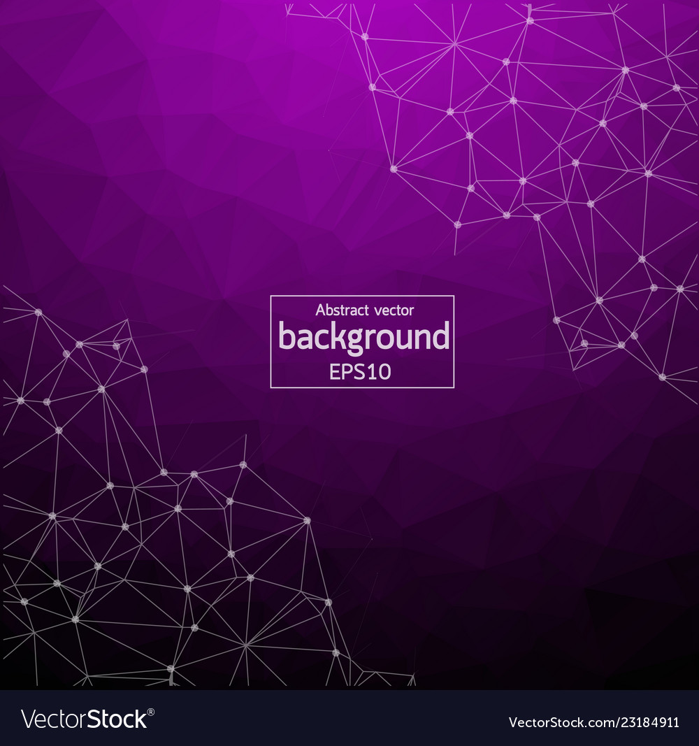 Geometric purple polygonal background molecule