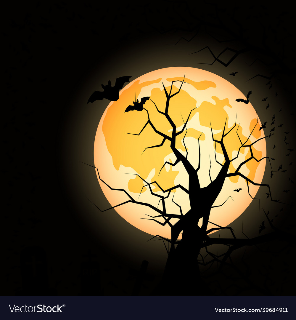 Halloween scary night background