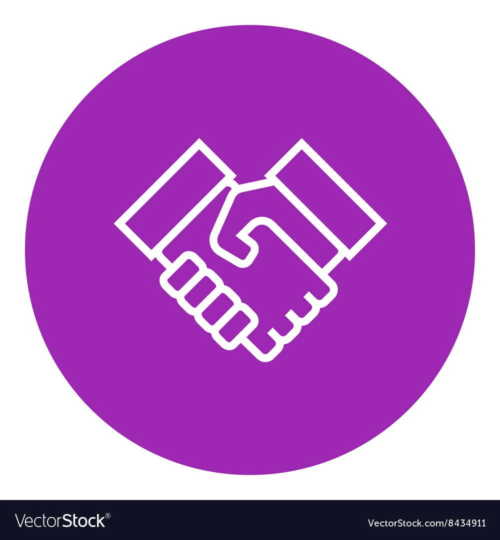 Handshake line icon Royalty Free Vector Image VectorStock