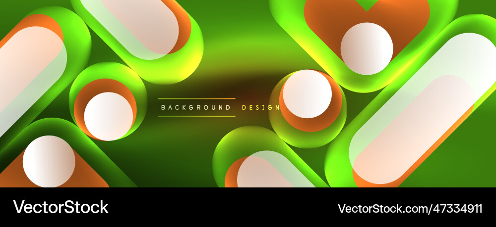 Neon circle abstract background template Vector Image