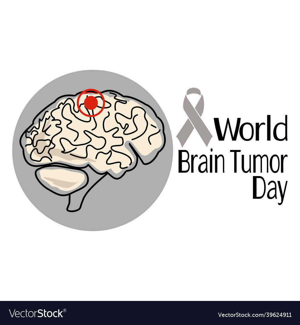 World brain tumor day schematic representation Vector Image