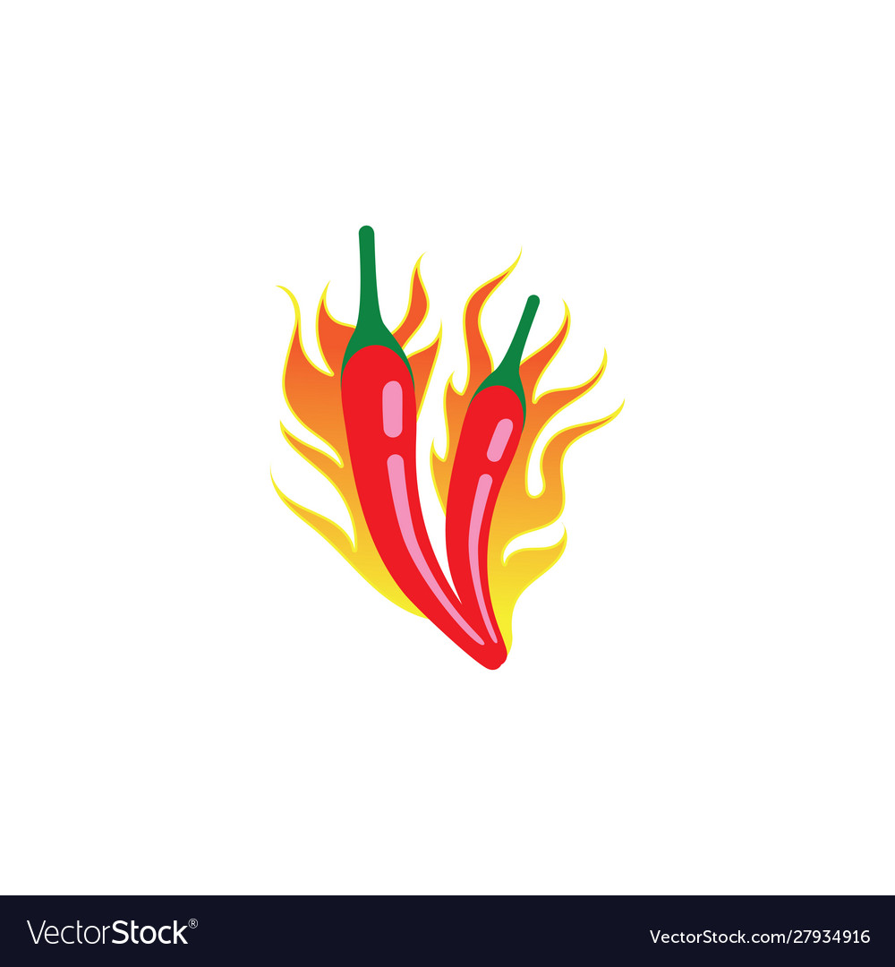 Chili-Pepper-Symbol flach