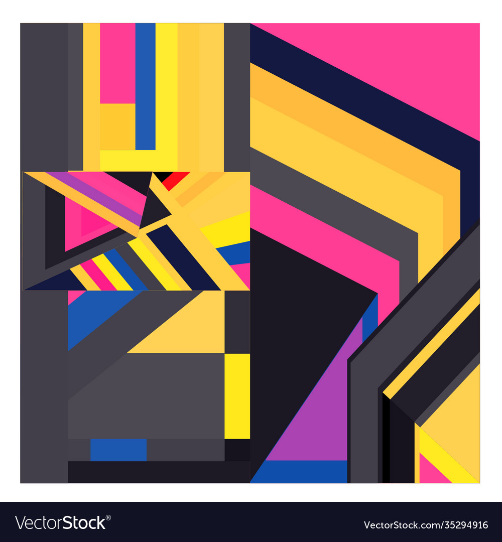 Colorful geometric and curve background pattern