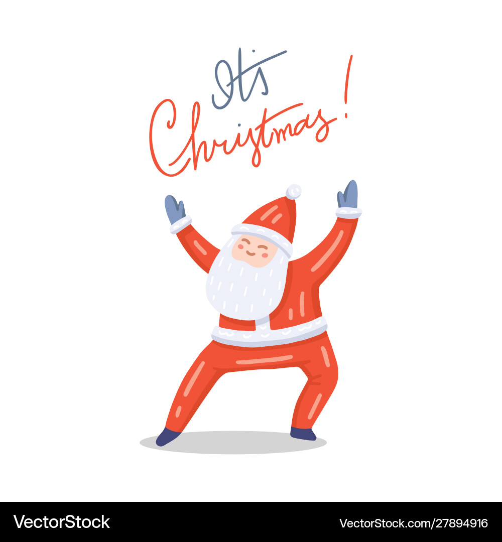 Dancing santa Royalty Free Vector Image - VectorStock