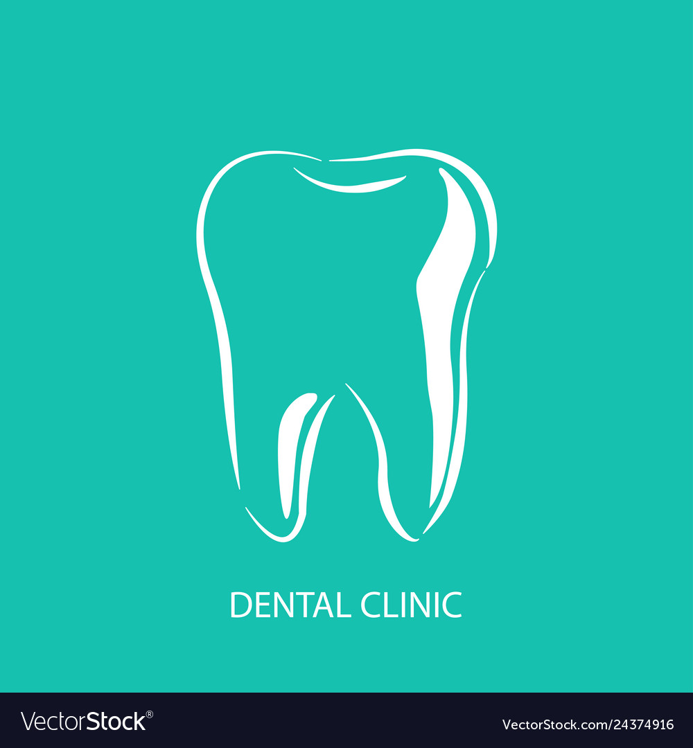 Dental clinic logo icon in stylish design