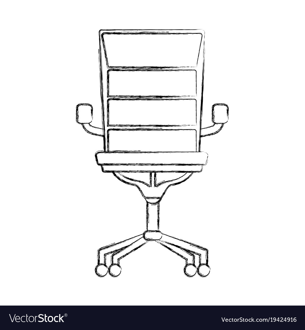 Figure chair office style object design Royalty Free Vector