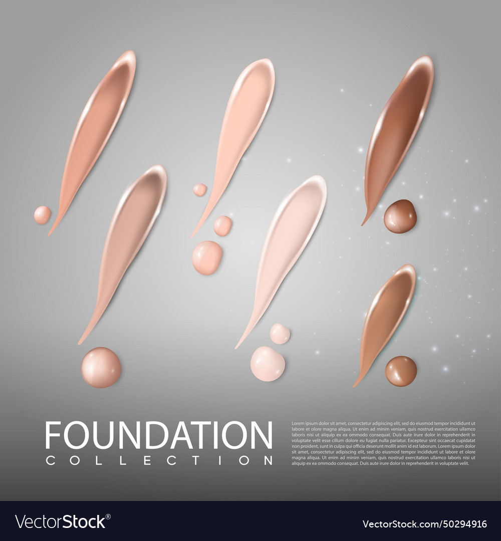 Foundation skincare kosmetische realistische Vorlage