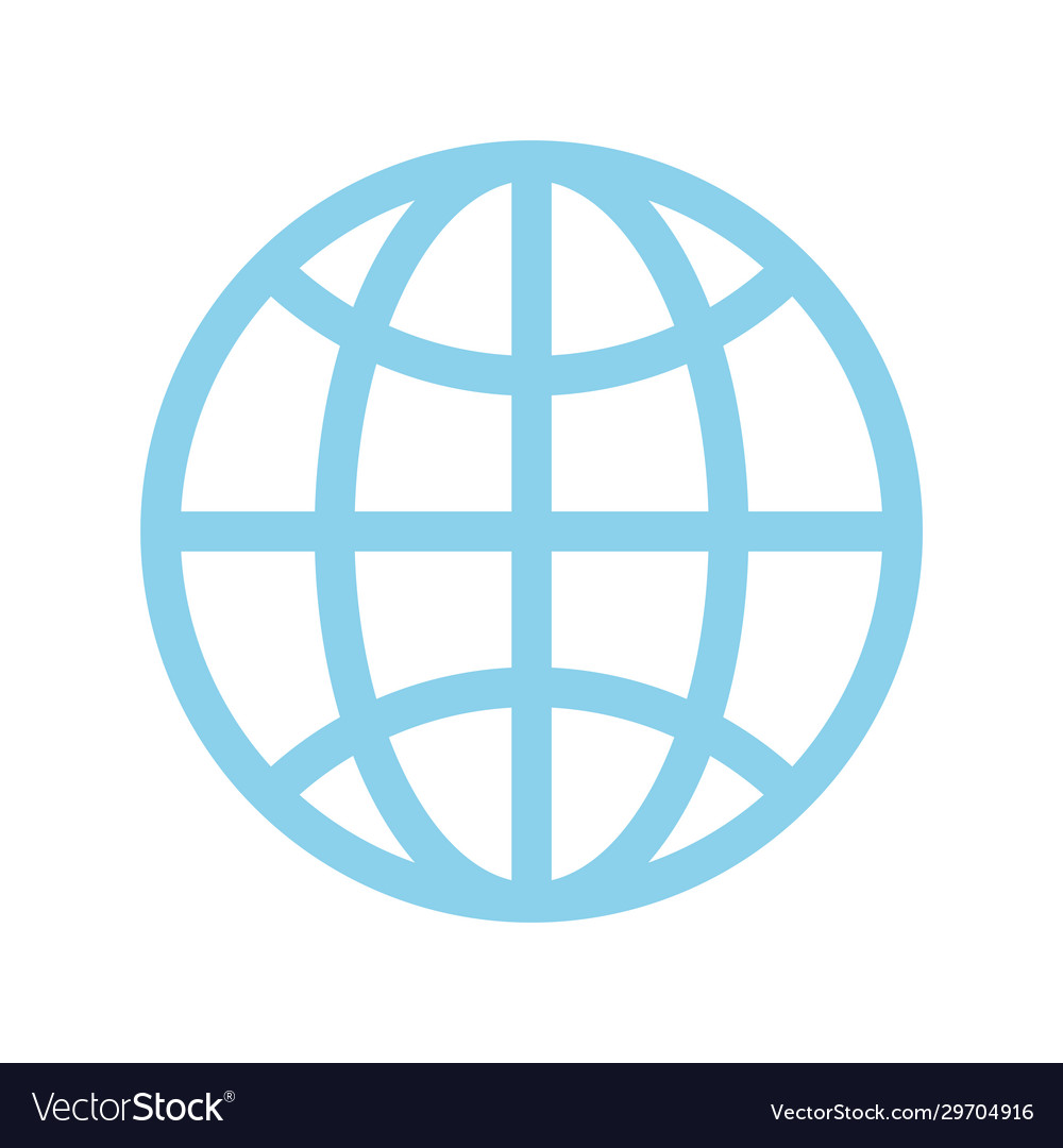 Global sphere icon colorful design Royalty Free Vector Image