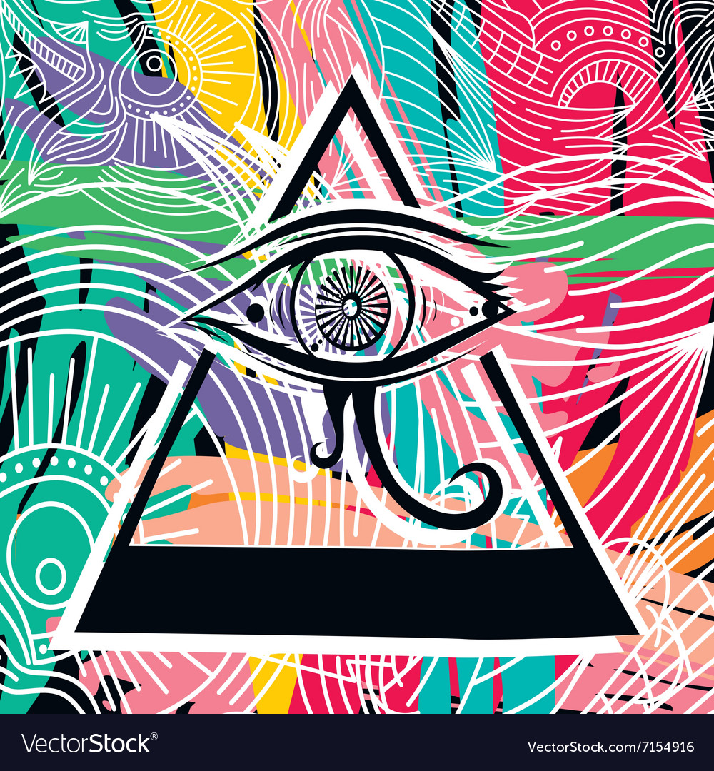 Horus eye abstract art Royalty Free Vector Image