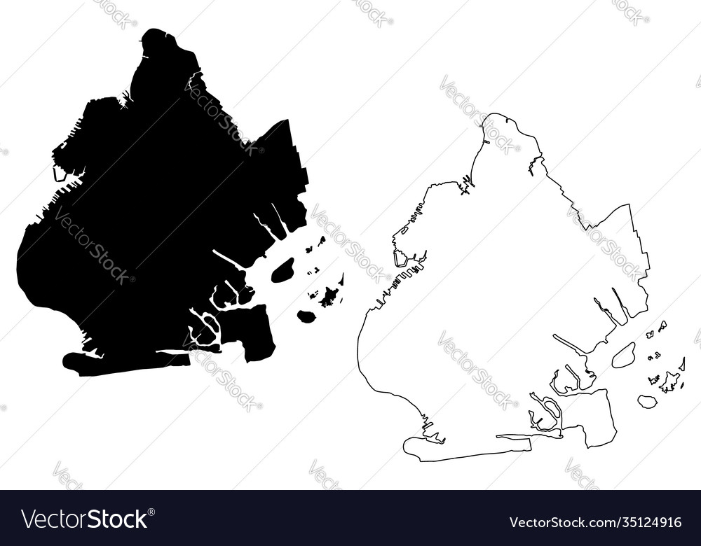 Kings county new york state us county united Vector Image