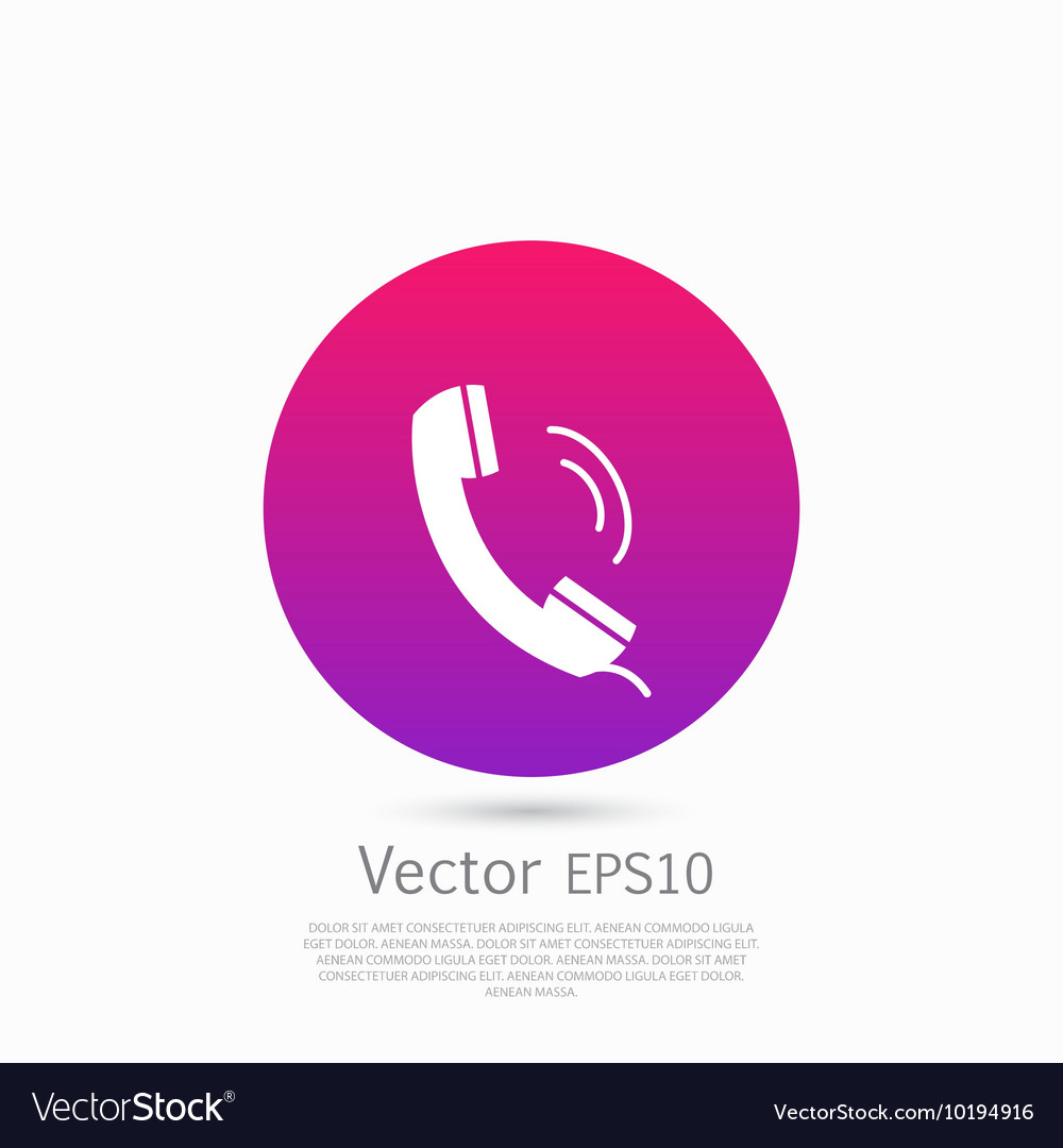 Phone call icon smooth gradient background Vector Image