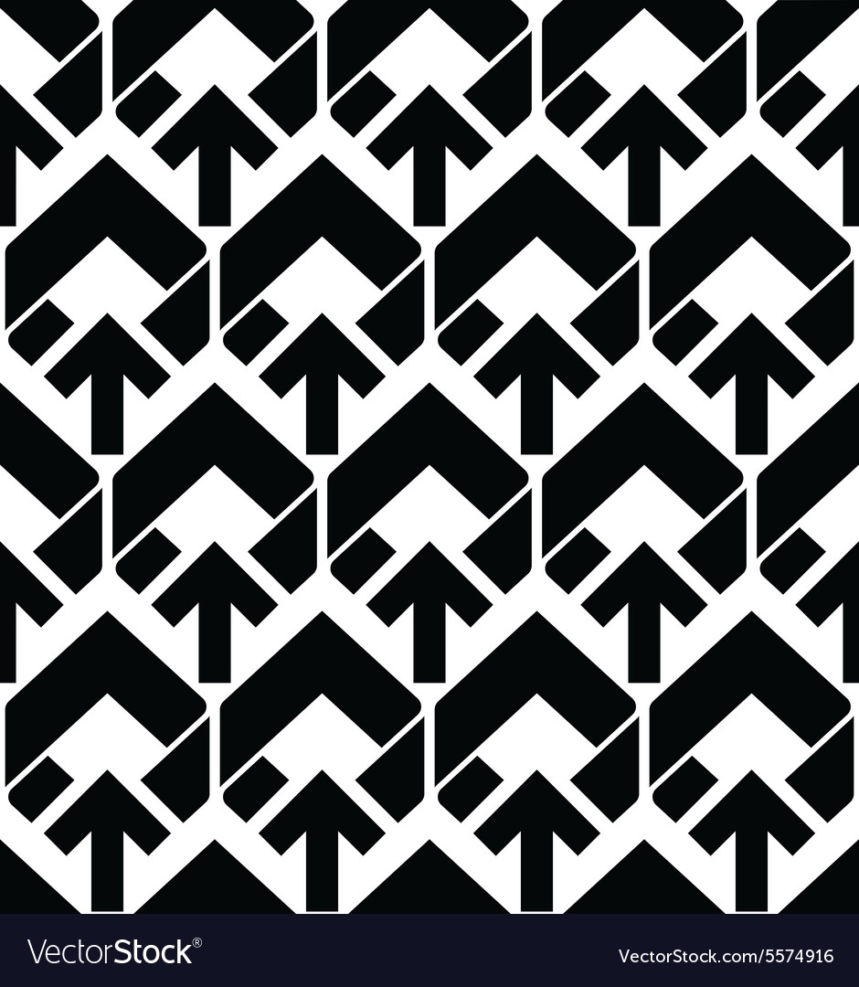 Seamless pattern with arrows black and white