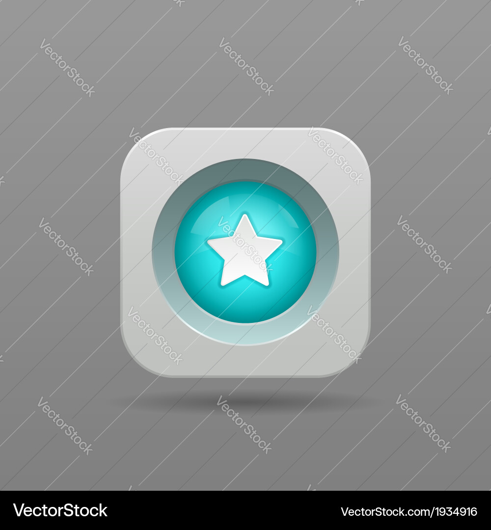 Star button Royalty Free Vector Image - VectorStock