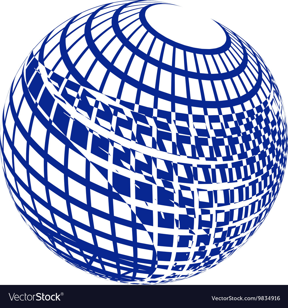 Wire-frame design element sphere