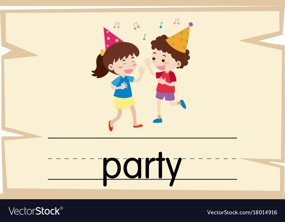 Wordcard template for word party Royalty Free Vector Image