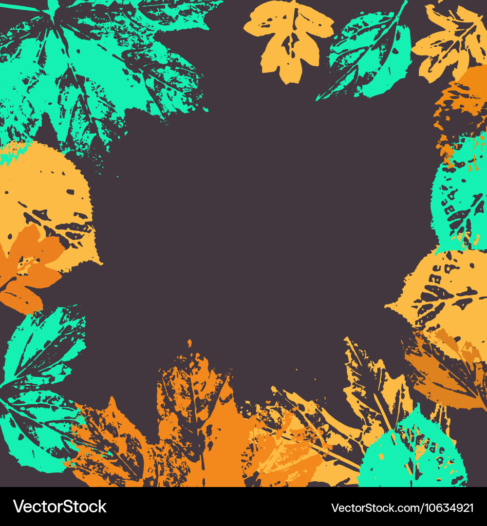 Autumn leaves frame Royalty Free Vector Image - VectorStock