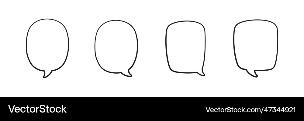 Collection of empty speech bubbles comic speech Vector Image