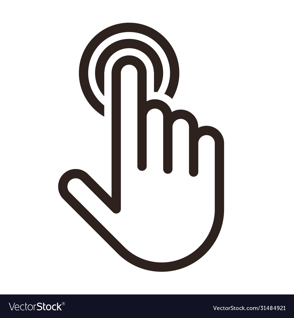 Hand clicking icon, click pointer vector Stock Vector