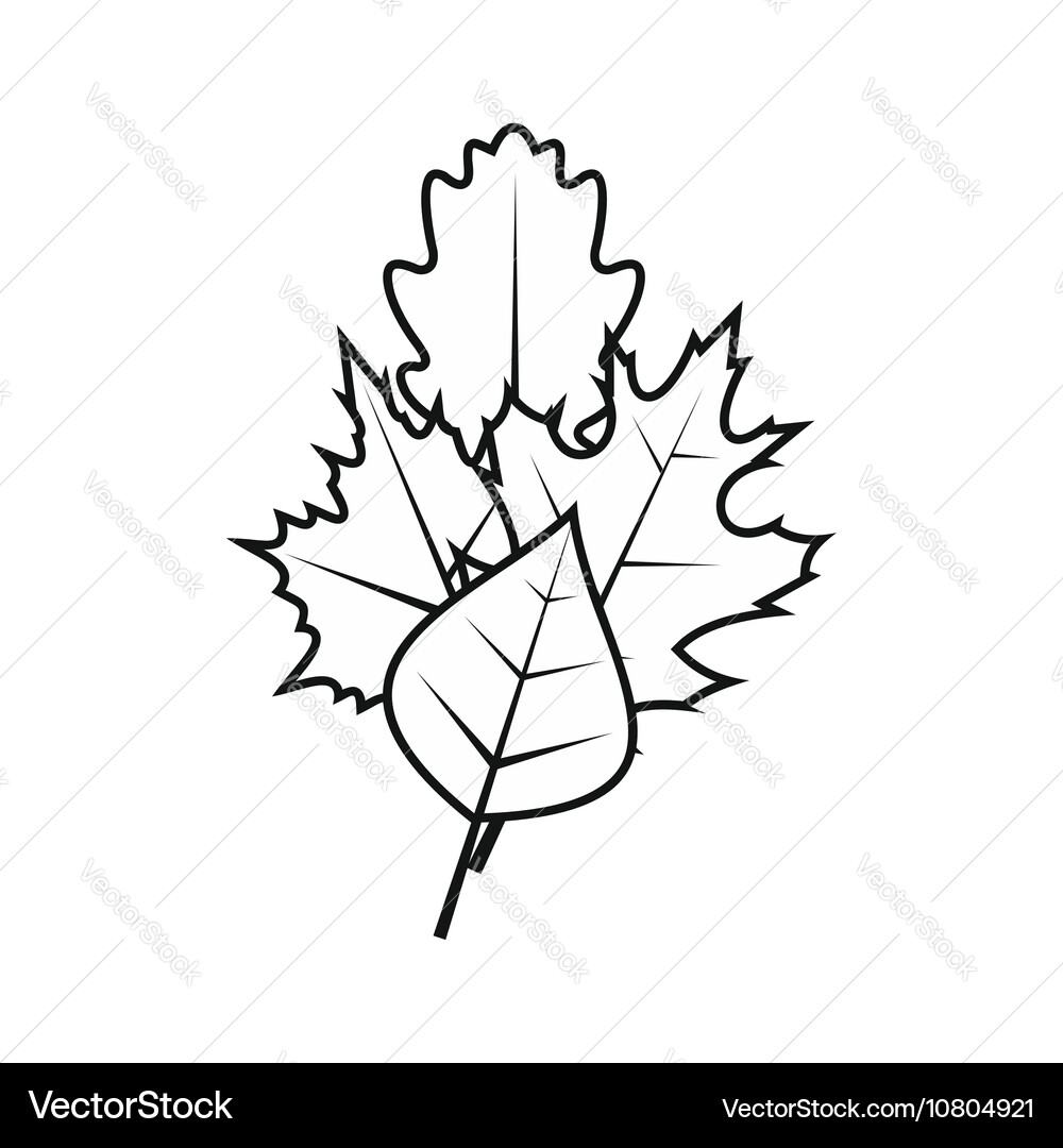 Leaves icon simple style Royalty Free Vector Image