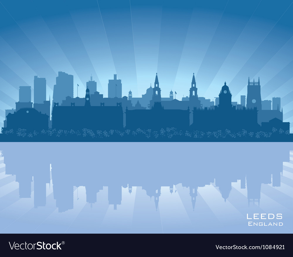 Leeds england skyline Royalty Free Vector Image