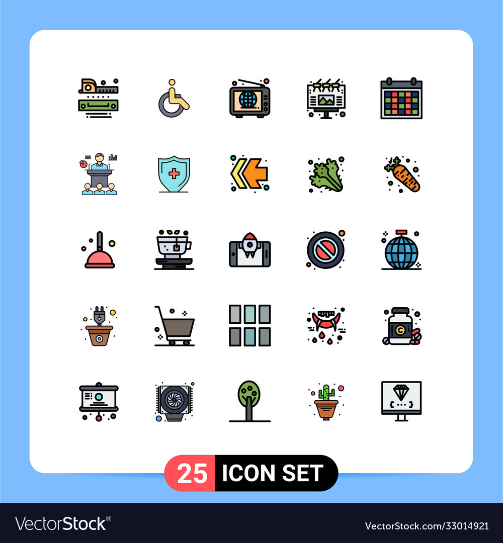 Set 25 modern ui icons symbols signs