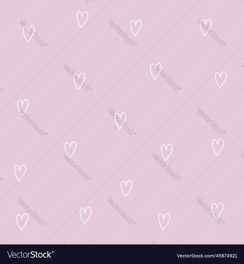 White heart seamless pattern happy valentines day