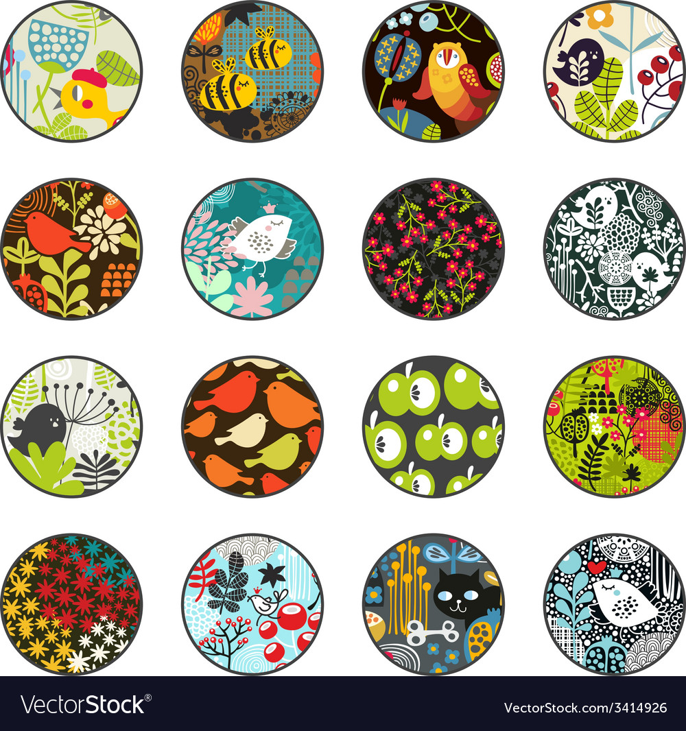 Big set of balls with print patterns