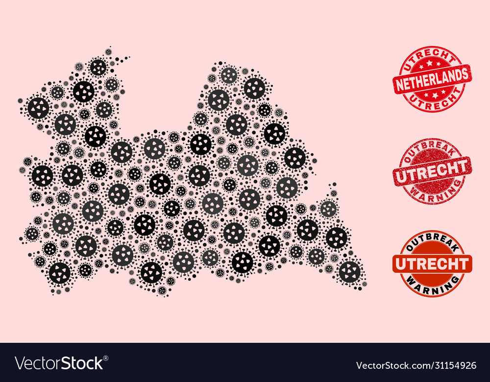 Covid19 lockdown collage mosaic utrecht province