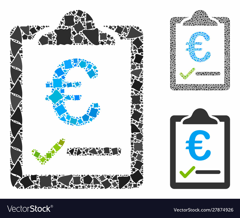 Euro price quote mosaic icon tremulant elements