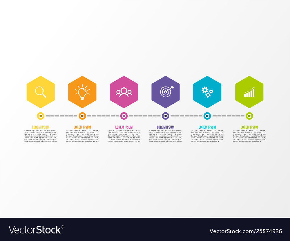 Infografische Designvorlage mit Optionen Schritten vector image Infografische Designvorlage mit Optionen Schritten