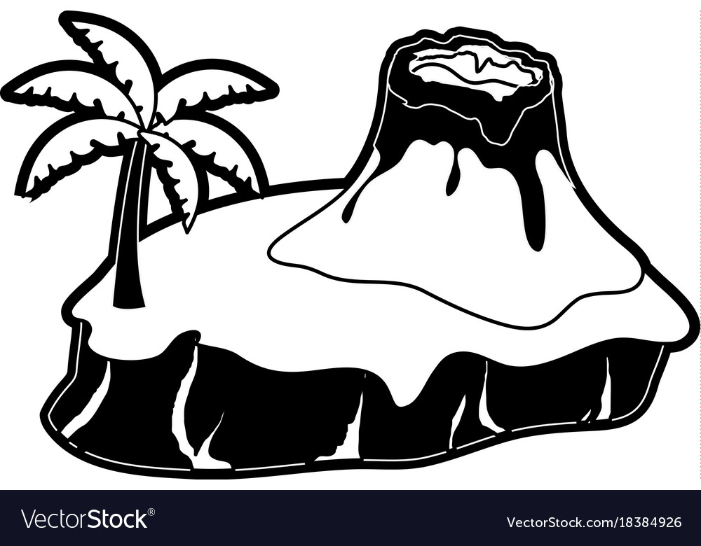 Nature volcano landscape