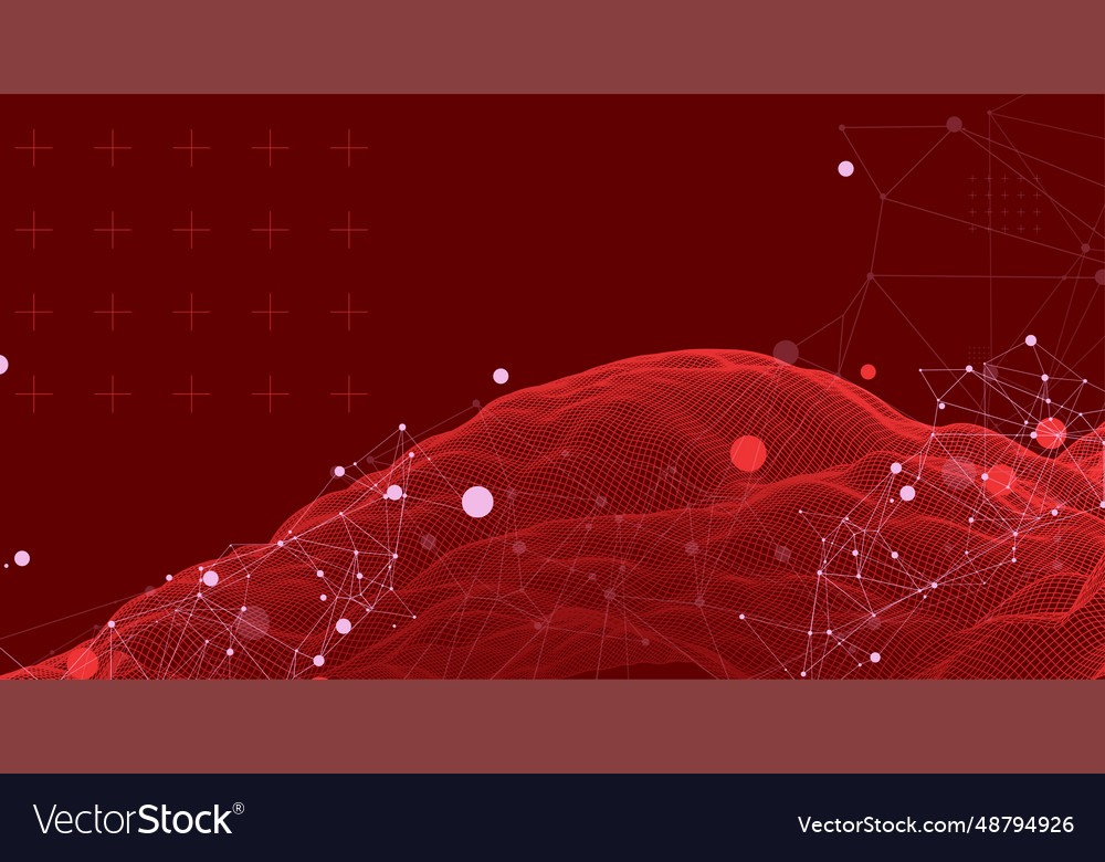 Wireframe background with plexus effect Royalty Free Vector