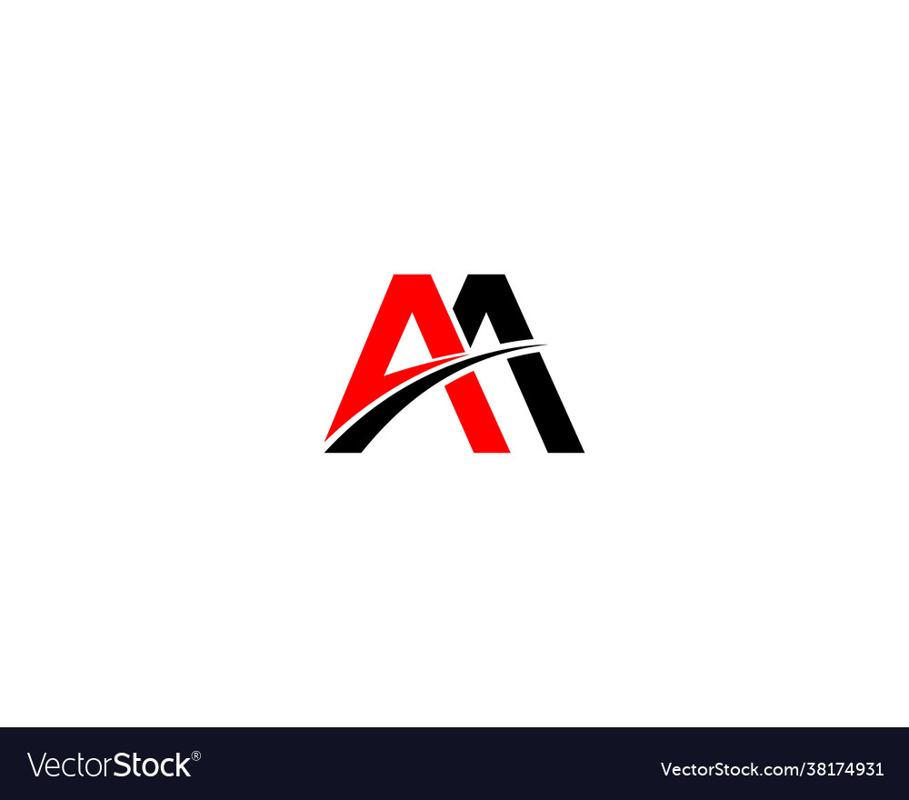 Aa letter logo design template Royalty Free Vector Image