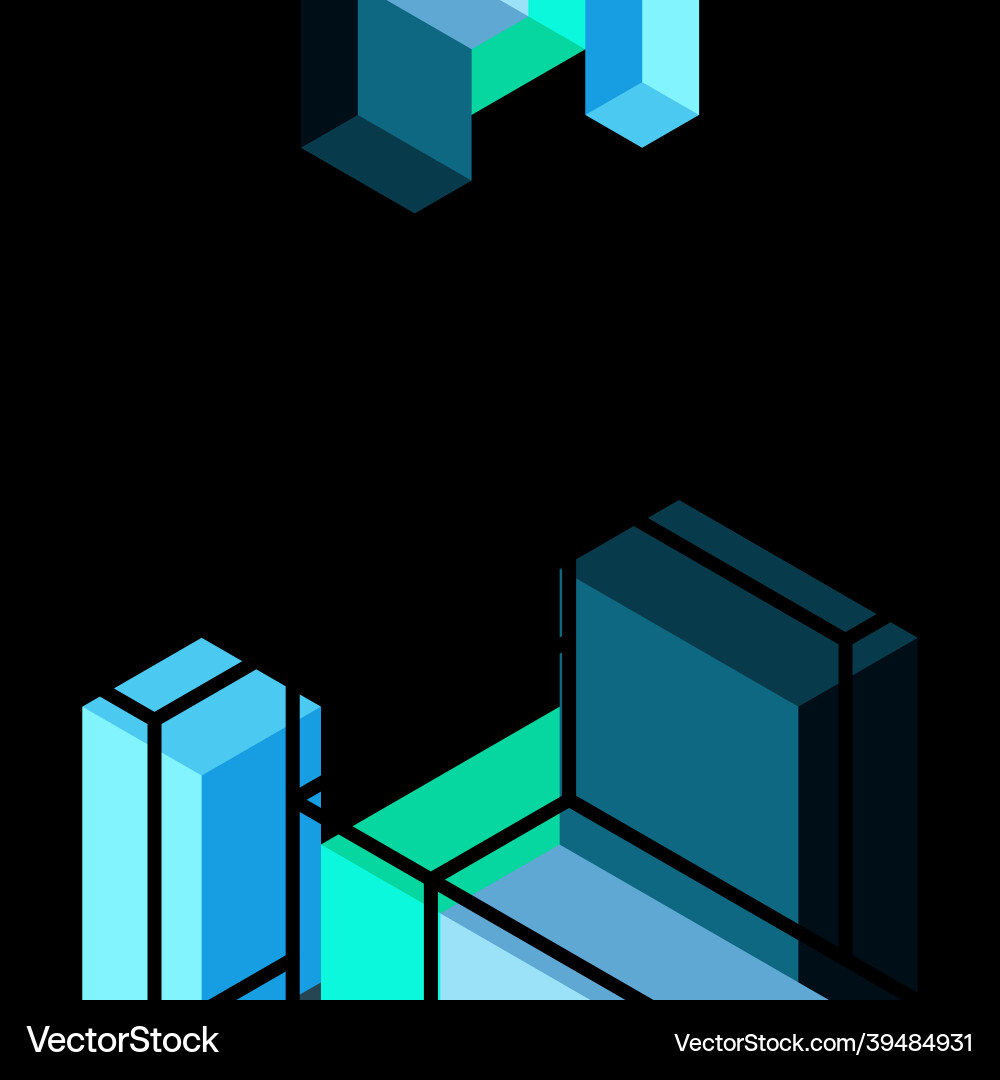 Abstract background 3d cubes cubic elements Vector Image