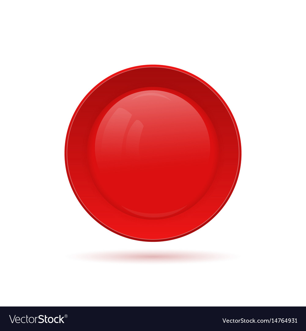 Blank round button for website 3d glass button Vector Image