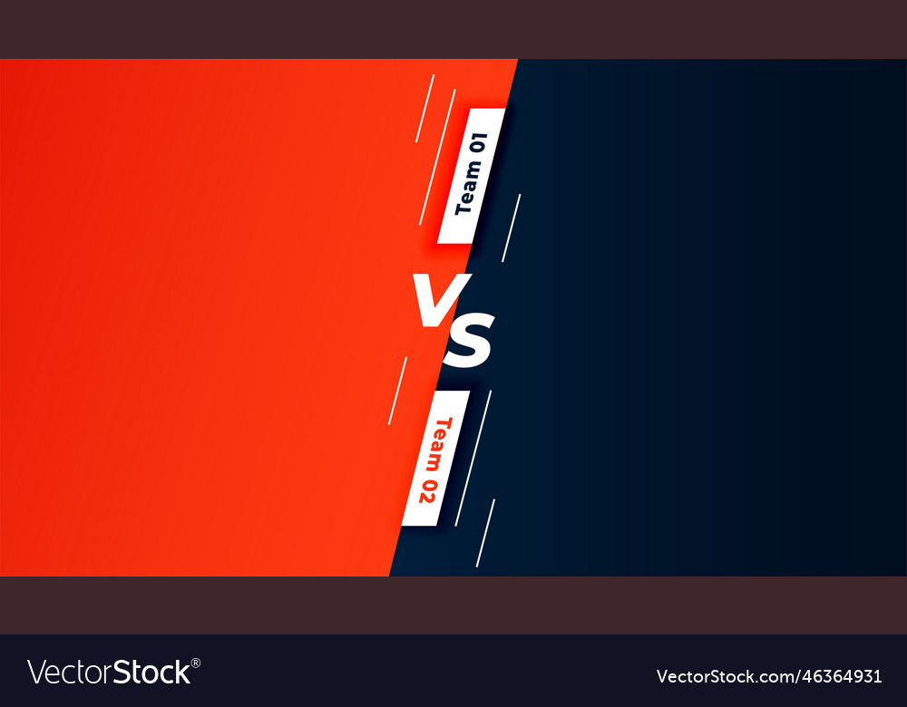 Comparison versus vs screen background template Vector Image