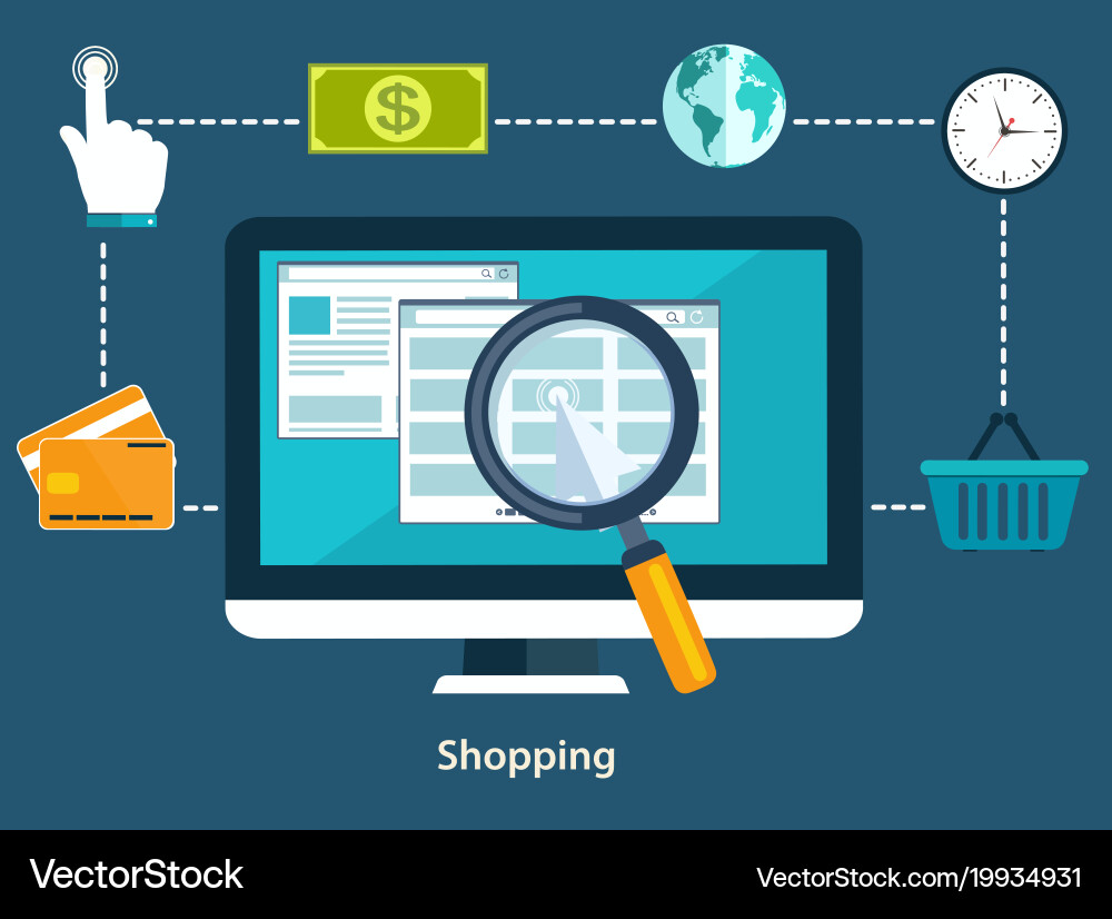 Concepts online payment methods Royalty Free Vector Image