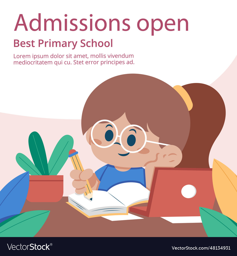 Flat design international school posts Royalty Free Vector