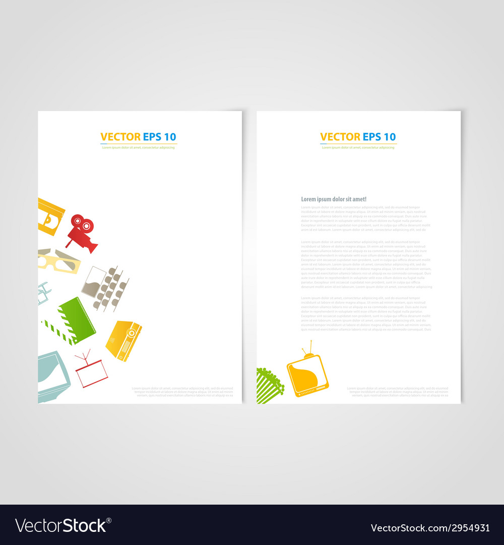 Flyer Vorlage hinten und vorne Design medizinische Icons