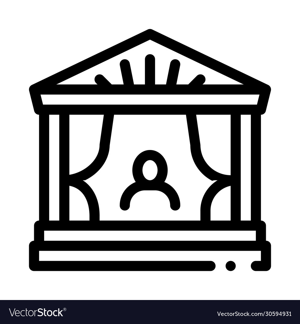 Greek ancient theater icon outline